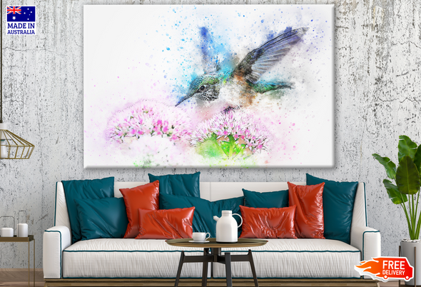 Flying Humming Bird Painting Print 100% Australian Made