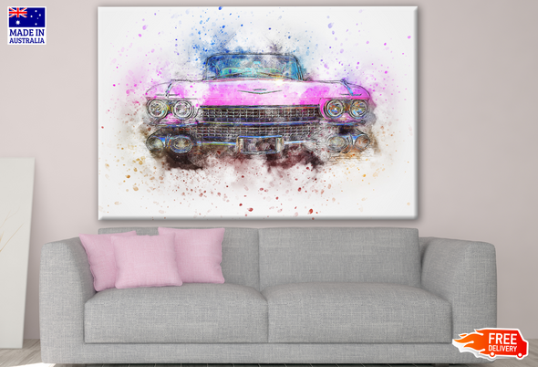 Pink Car Painting Print 100% Australian Made