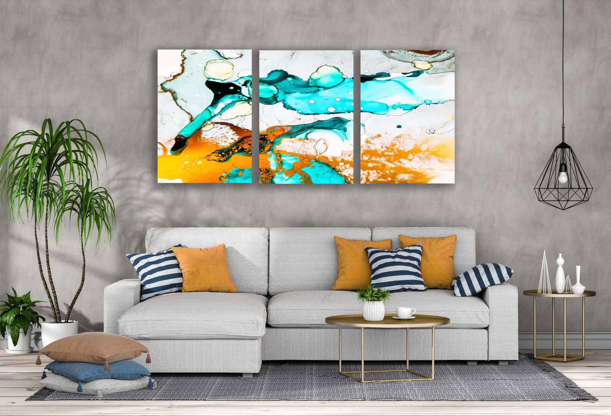 3 Set of Colorful Abstract Design High Quality Print 100% Australian Made Wall Canvas Ready to Hang