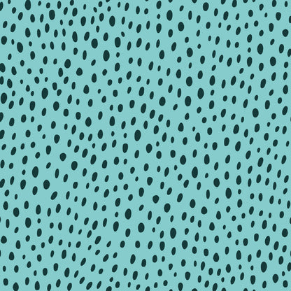 Square Canvas Black Polka Dot Blue Design High Quality Print 100% Australian Made