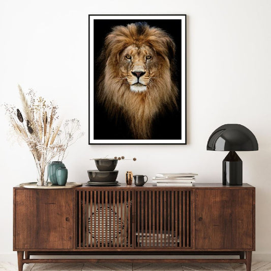 Lion Portrait Face Photograph Home Decor Premium Quality Poster Print Choose Your Sizes