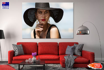 Makeup Girl With Hat Photograph Print 100% Australian Made