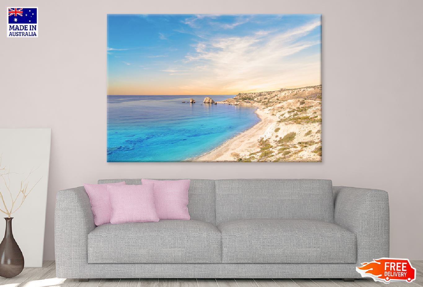 Aphrodite Sea & Blue Sky View Photograph Cyprus Print 100% Australian Made