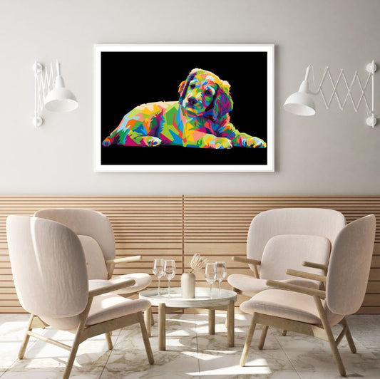 Puppy Abstract Portrait Painting Home Decor Premium Quality Poster Print Choose Your Sizes