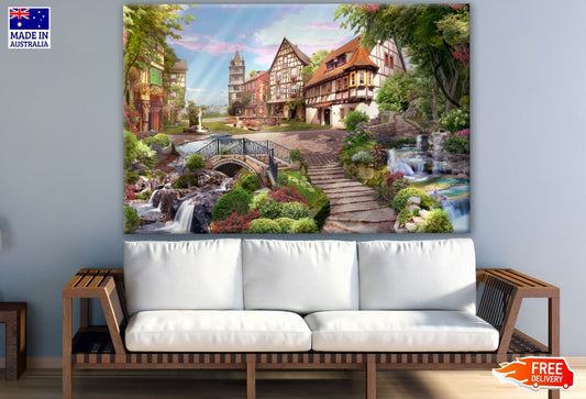 House with Nature View Print 100% Australian Made