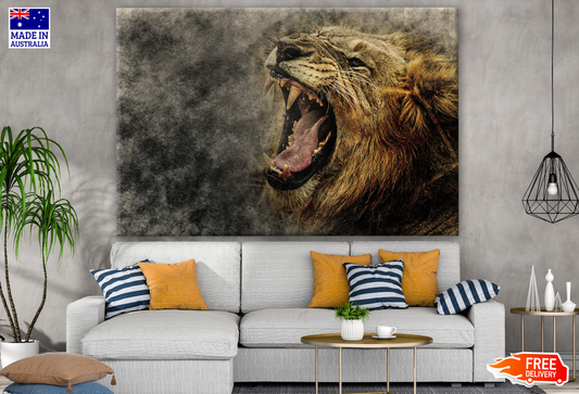 Roaring Lion Portrait Photograph Print 100% Australian Made