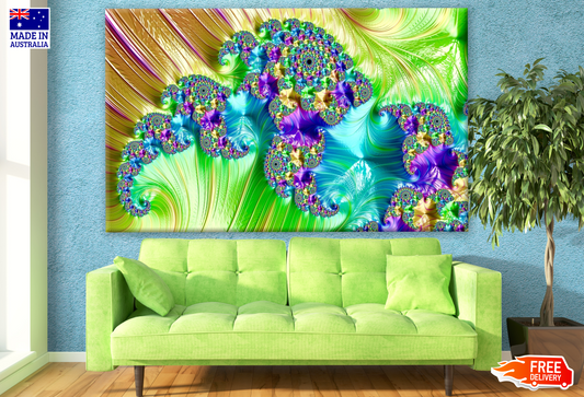 Colourful Abstract Fractal Design Print 100% Australian Made