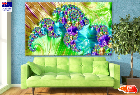 Colourful Abstract Fractal Design Print 100% Australian Made