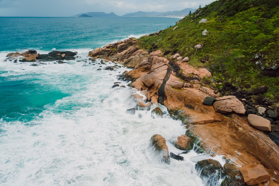 Rock Mountain & Sea Aerial View Photograph Print 100% Australian Made