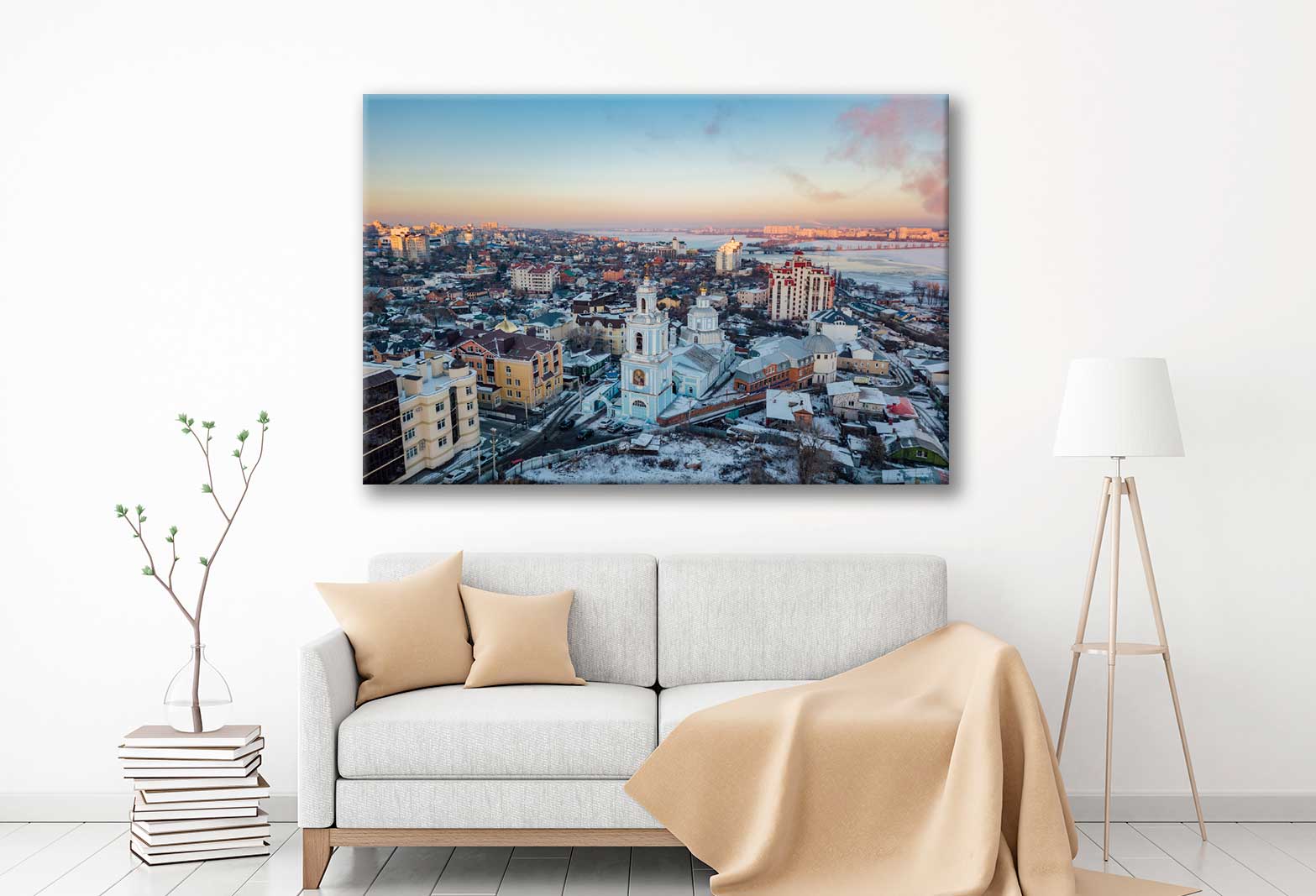 Bella Home Church Of St. Nicholas Winter View Print Canvas Ready to hang