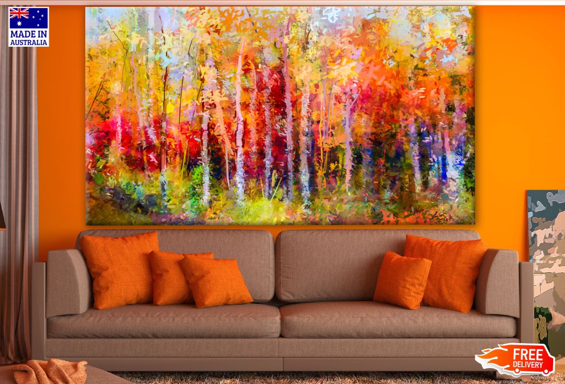 Colorful Forest Painting Print 100% Australian Made