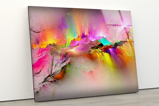 Colorful Abstract Design Acrylic Glass Print Tempered Glass Wall Art 100% Made in Australia Ready to Hang