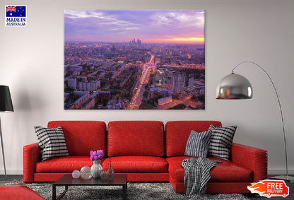 Moscow City Evening Photograph Print 100% Australian Made