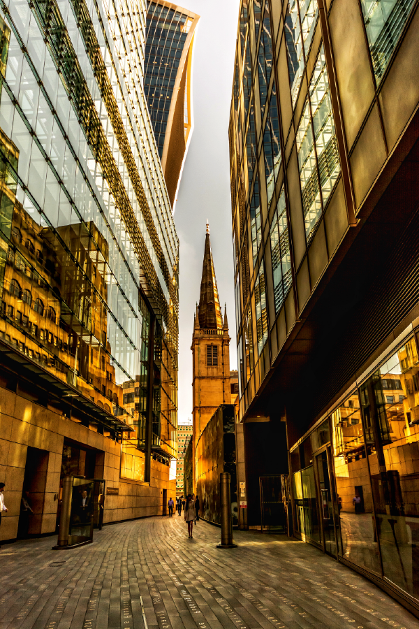 City & Building Evening View Photograph Print 100% Australian Made