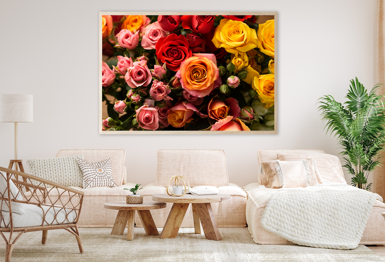 Colorful Rose Flower Closeup Home Decor Premium Quality Poster Print Choose Your Sizes