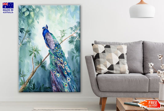 Colorful Peacock 3D Design Photograph Print 100% Australian Made