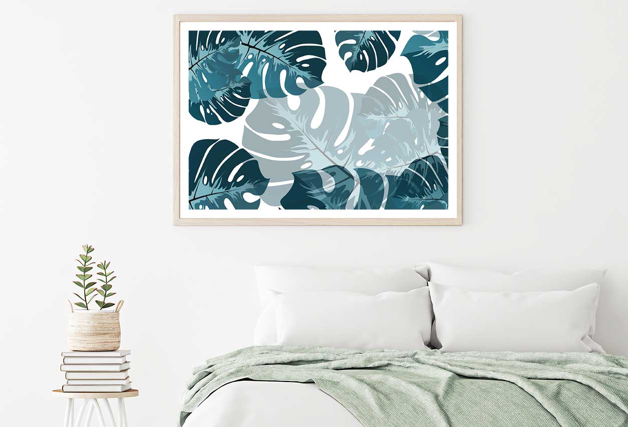 Monstera Leaves Vector Design Home Decor Premium Quality Poster Print Choose Your Sizes