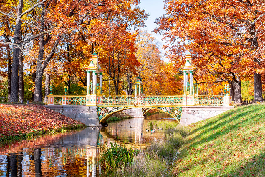 Bridge Over Canal in Park Photograph Print 100% Australian Made