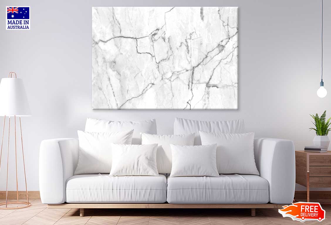 Grey Marble Texture B&W Abstract Design Print 100% Australian Made