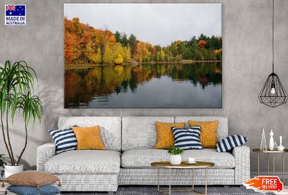 Autumn Forest & Lake View Photograph Print 100% Australian Made