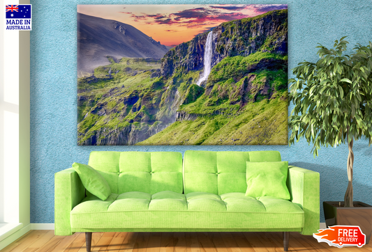 Stunning Waterfall in high Ground Photograph Print 100% Australian Made