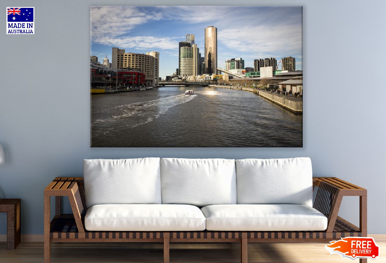 Yarra River & Melbourne City, Victoria, Australia Print 100% Australian Made