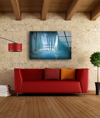 Snow Cave Photograph Acrylic Glass Print Tempered Glass Wall Art 100% Made in Australia Ready to Hang