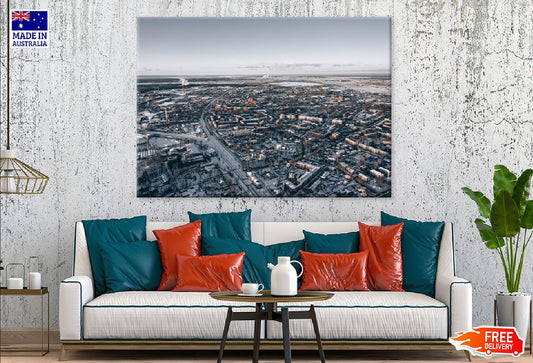 City Houses Aerial Photograph Print 100% Australian Made