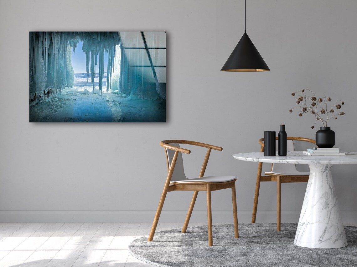 Snow Cave Photograph Acrylic Glass Print Tempered Glass Wall Art 100% Made in Australia Ready to Hang