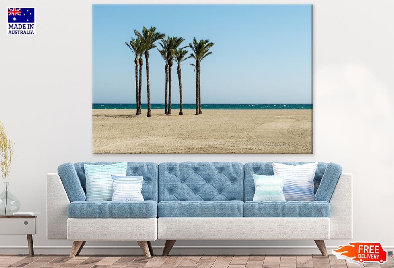 Palm Trees Near Beach Photograph Print 100% Australian Made