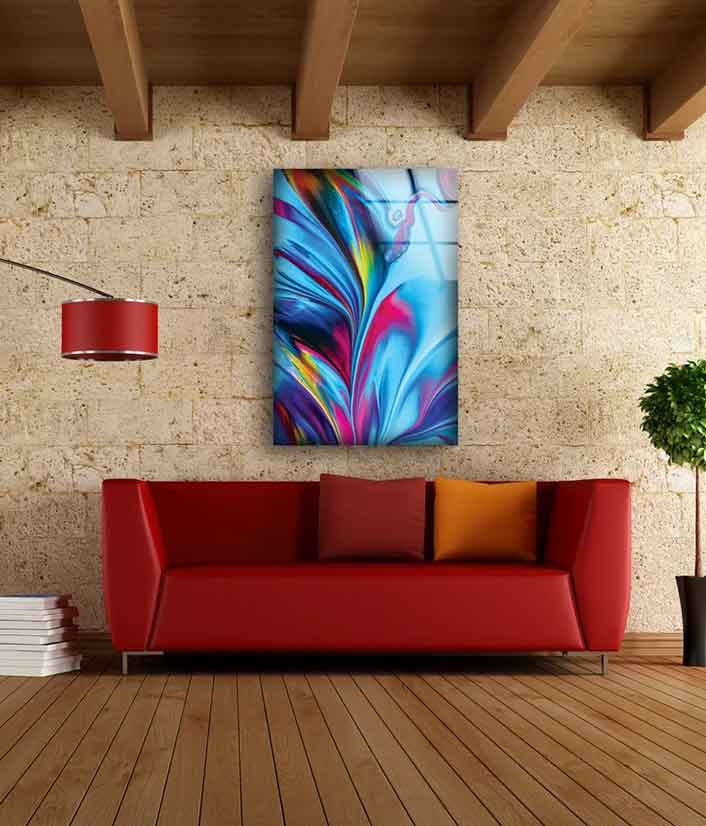 Colorful Abstract Design Acrylic Glass Print Tempered Glass Wall Art 100% Made in Australia Ready to Hang