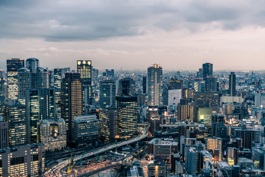 Osaka City Evening View Photograph Japan Print 100% Australian Made