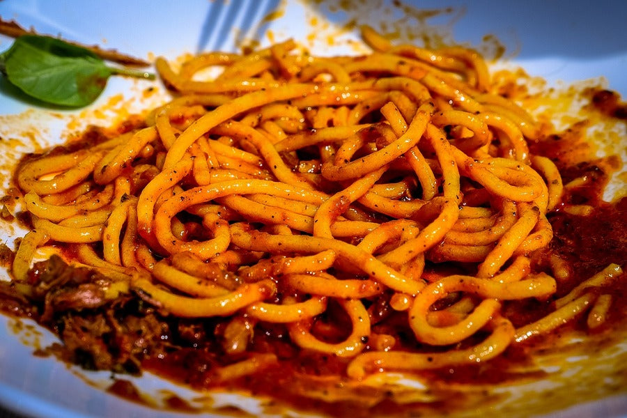 Spaghetti Pasta Closeup Photograph Print 100% Australian Made