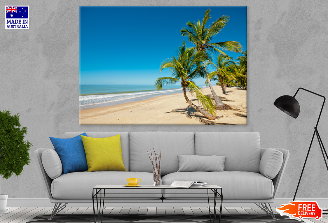 Sea Sky & Palm Trees View Photograph Print 100% Australian Made