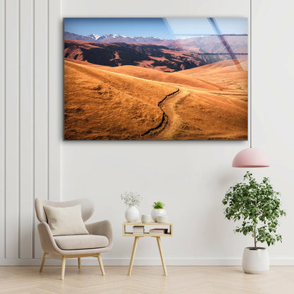 Mountain Road Scenery View Photograph Acrylic Glass Print Tempered Glass Wall Art 100% Made in Australia Ready to Hang