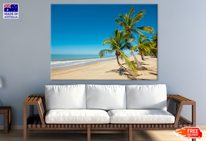 Sea Sky & Palm Trees View Photograph Print 100% Australian Made