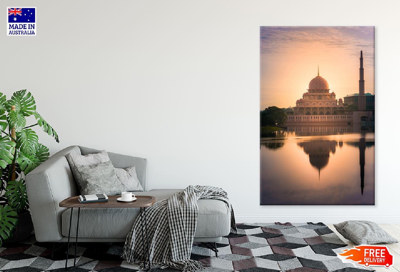 Putra Mosque with Sunrise Photograph Malaysia Print 100% Australian Made