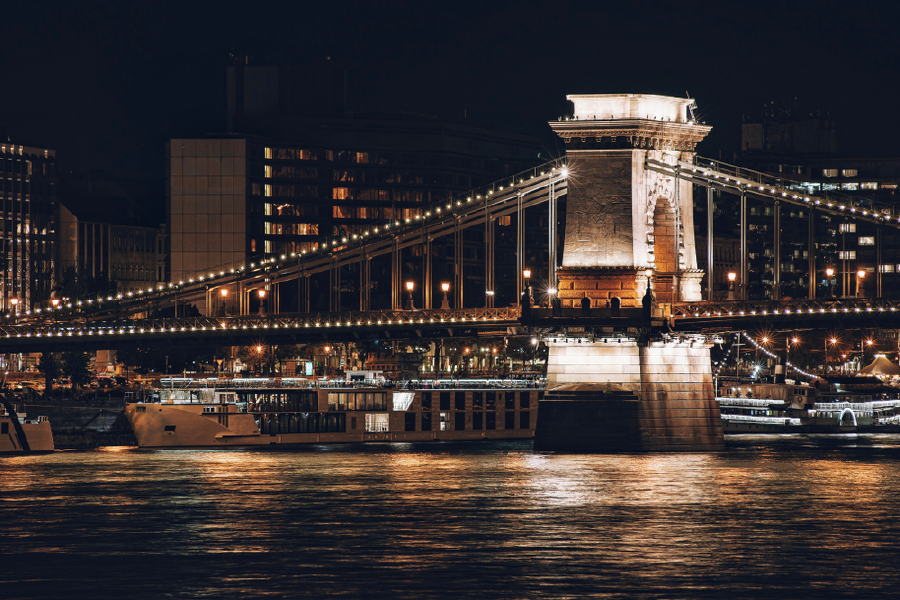 Bridge & River Night View Photograph Print 100% Australian Made