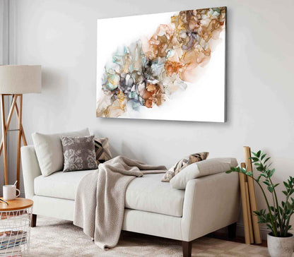 Bella Home Colorful Brown Abstract Print Canvas Ready to hang