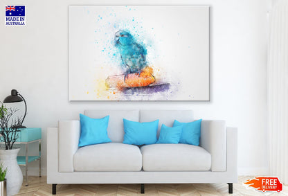 Blue Love Bird Abstract Design Print 100% Australian Made