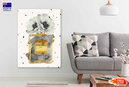 Gold Perfume Bottle Watercolor Painting Print 100% Australian Made