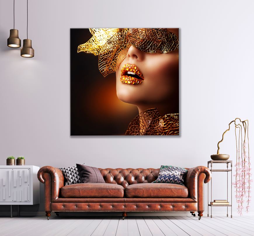 Square Canvas Fashion Girl Makeup Portrait Photograph High Quality Print 100% Australian Made