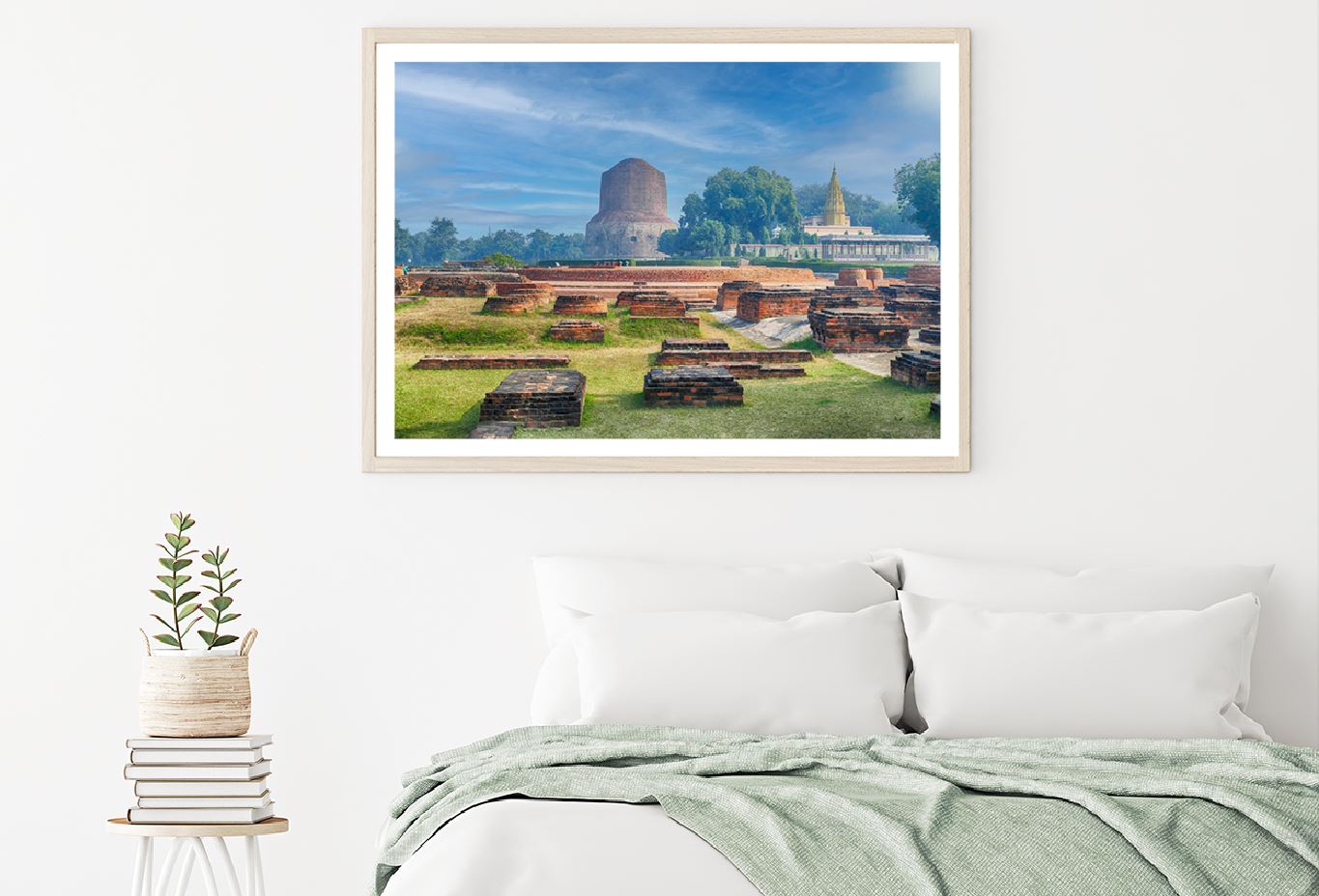 Dhamek Stupa Blue Sky Photograph Home Decor Premium Quality Poster Print Choose Your Sizes