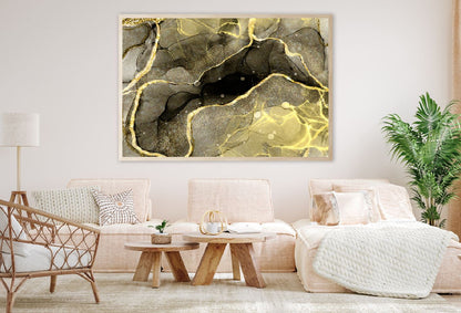 Brown & Gold Marble Abstract Design Home Decor Premium Quality Poster Print Choose Your Sizes