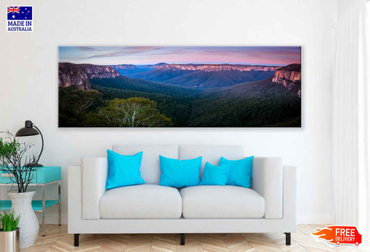 Panoramic Canvas Govetts Leap High Quality 100% Australian Made Wall Canvas Print Ready to Hang