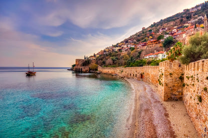 Alanya Town Sea Photograph Turkey Print 100% Australian Made