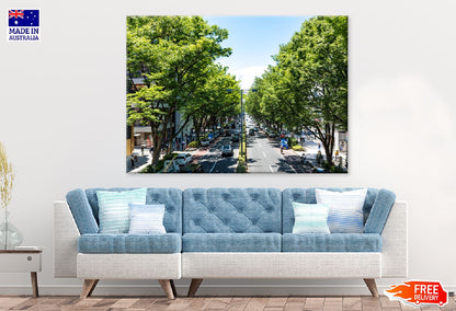 Japan Street Covered with Trees Photograph Print 100% Australian Made