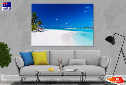 Palm Trees & White Sandy Beach Photograph Print 100% Australian Made