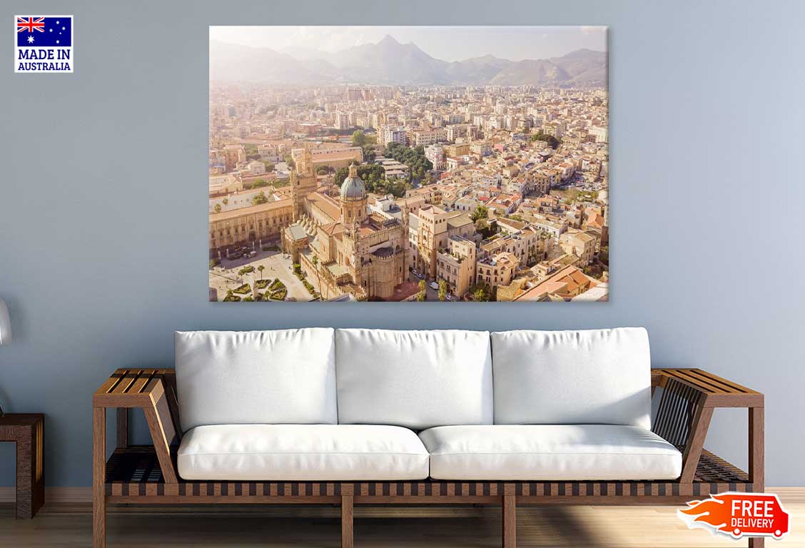 Aerial View of Old Town Palermo Photograph Print 100% Australian Made