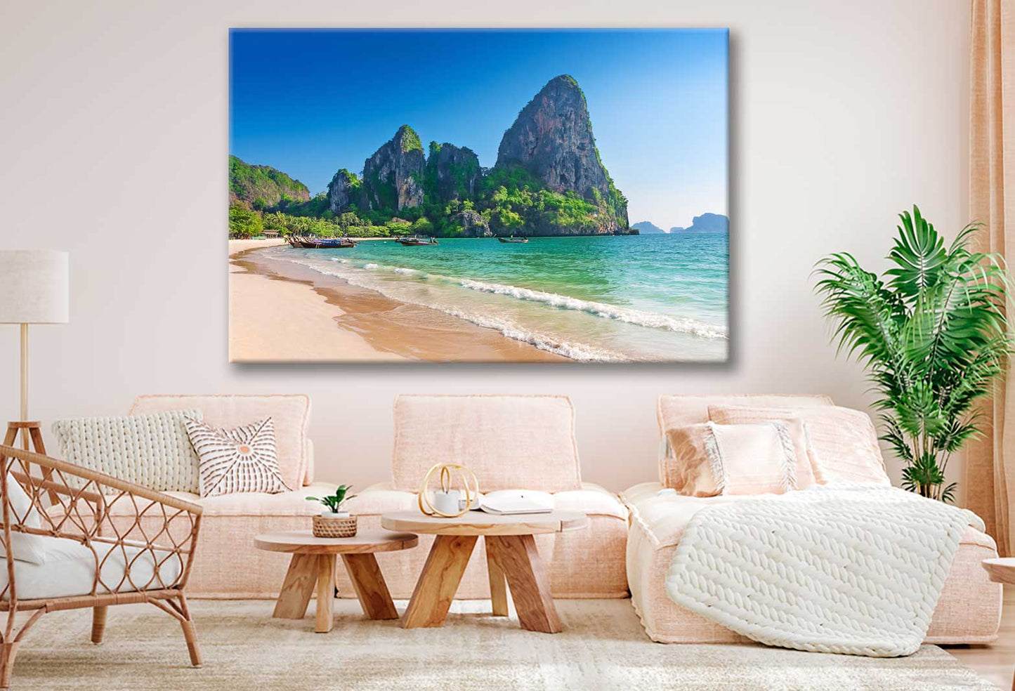 Bella Home Railay Beach View Krabi Thailand Print Canvas Ready to hang